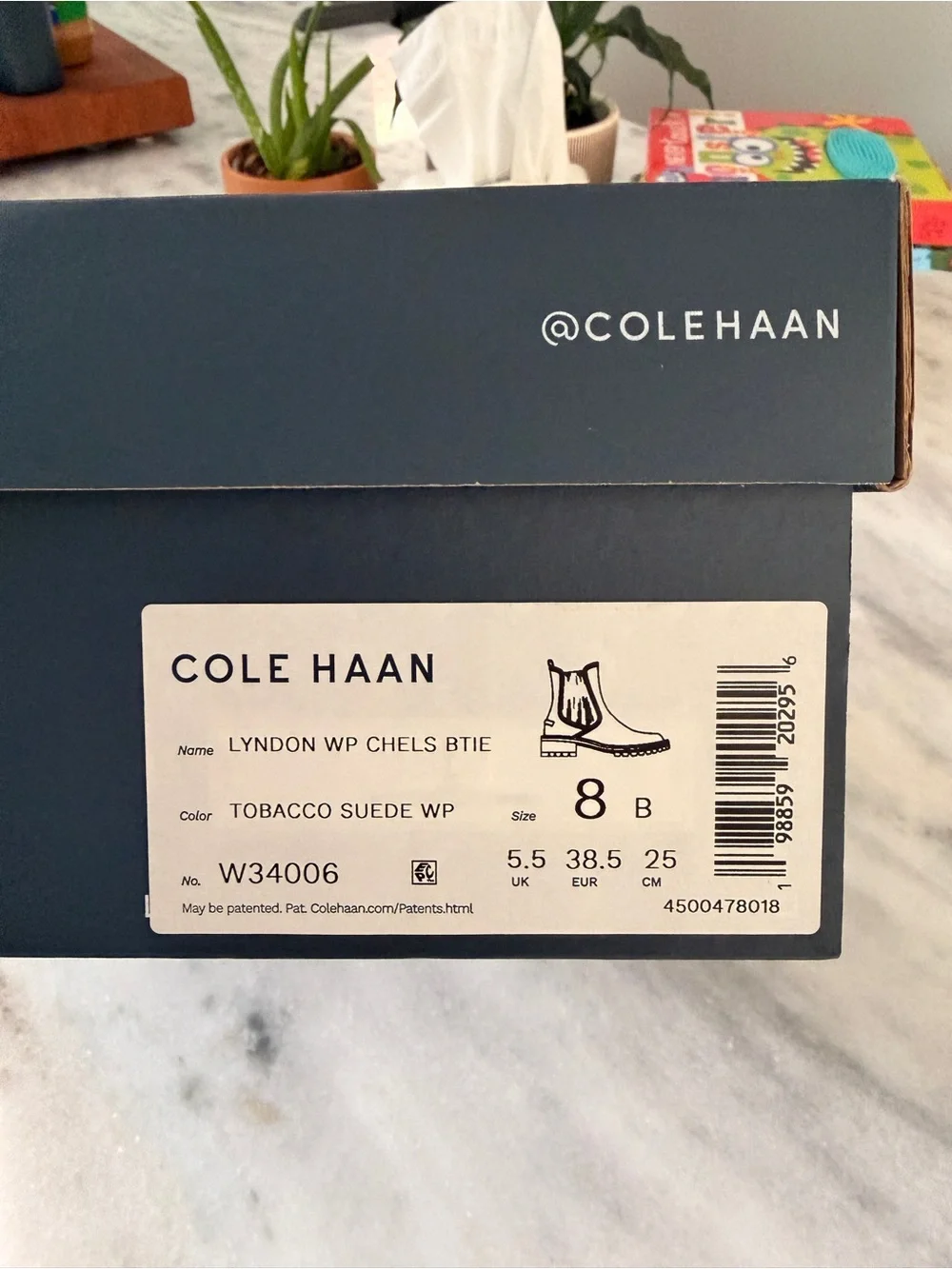 Cole Haan Chestnut Brown Suede Chelsea Ankle Boot